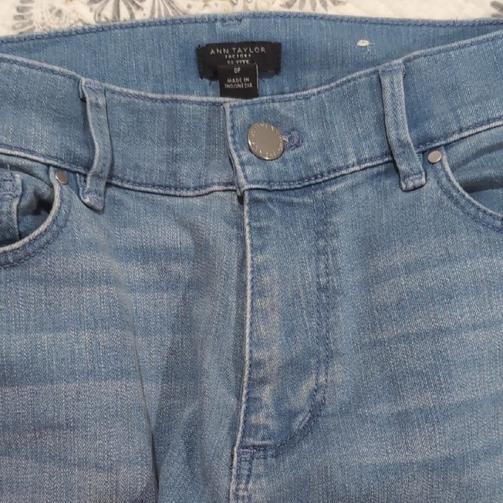 Ann Taylor High Rise Light Blue Jeans 0P